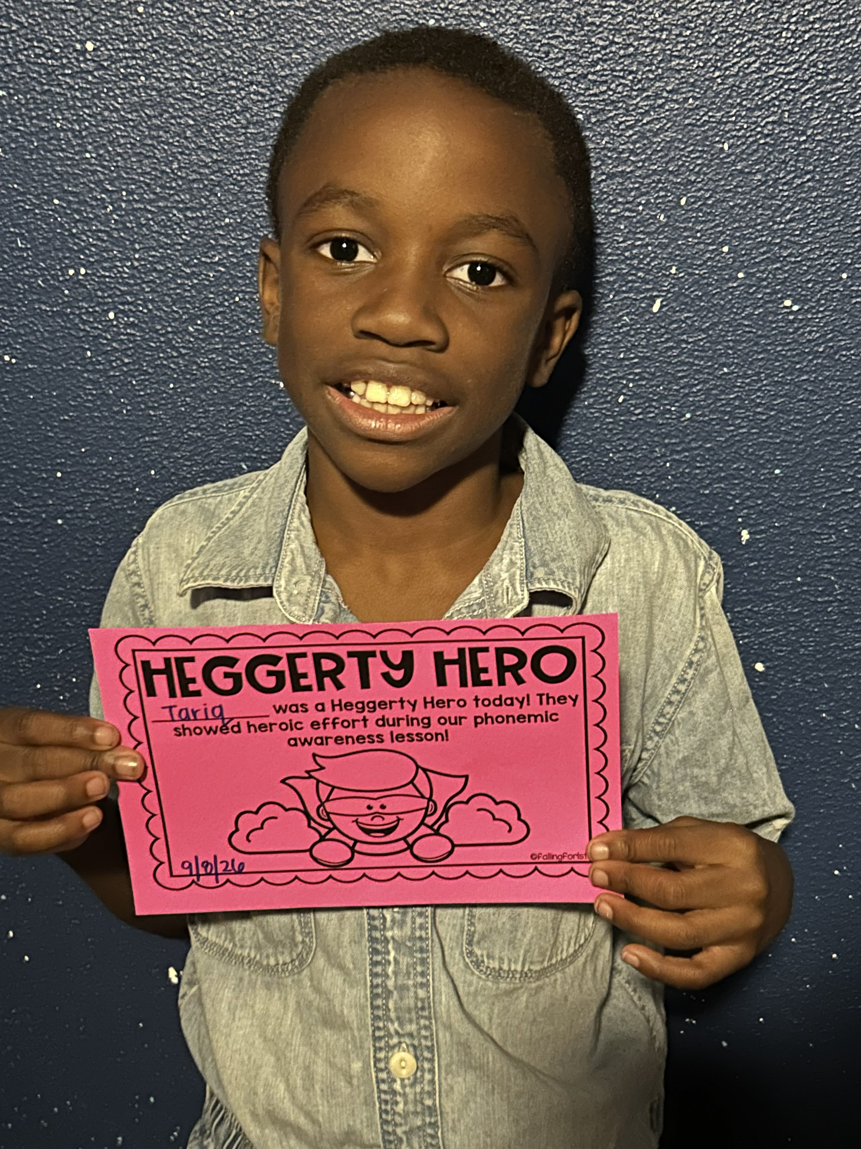 Tariq Igiozee Heggerty Hero